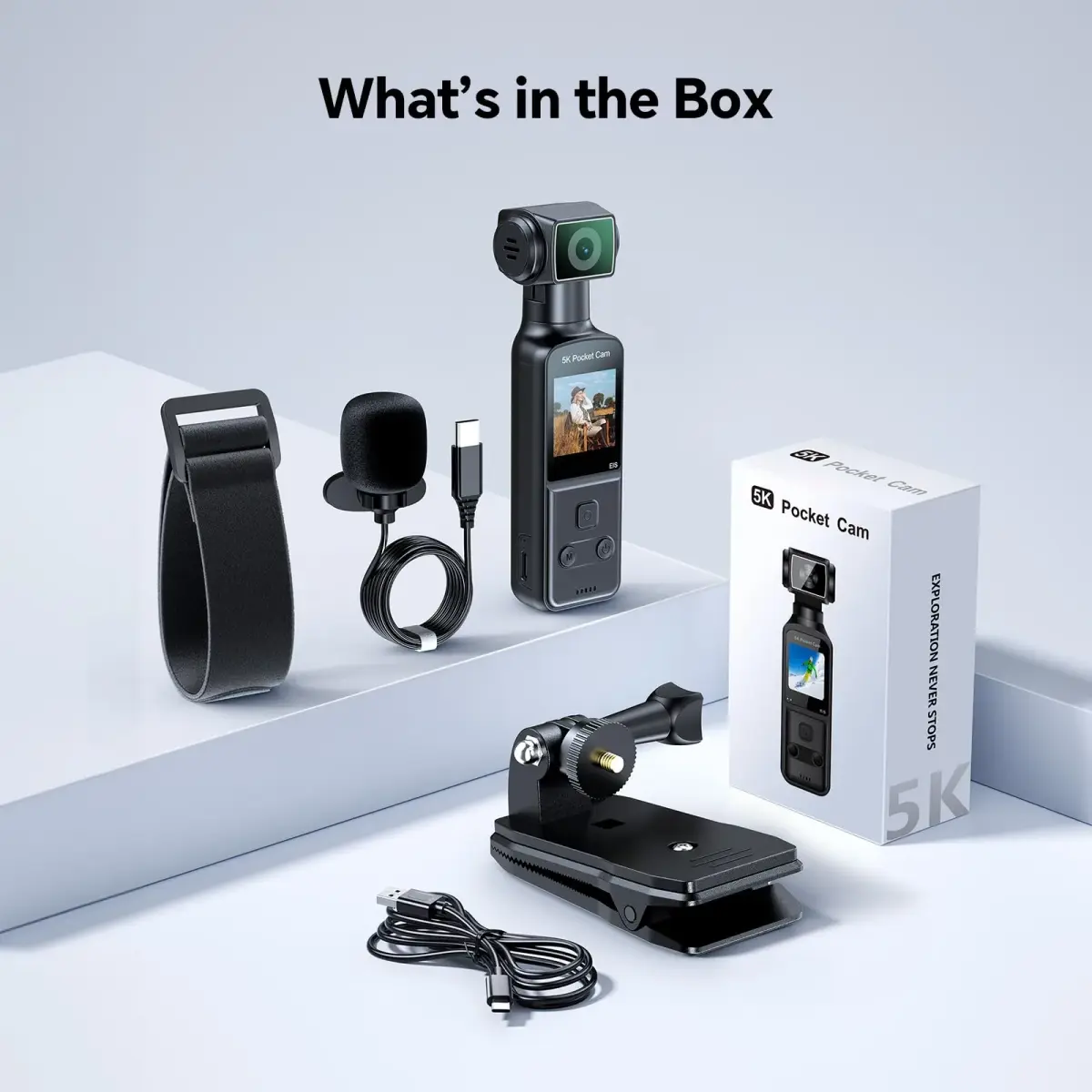 BOBLOV W5 Body Camera 5K/4K 64GB with Rotating Lens & External Mic Support | EIS Stabilization - view 9