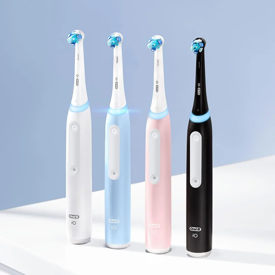 Oral-B iO3 Limited Deep Clean Electric Toothbrush Azalea Pink | 2 Brush Heads, Travel Case, Visual Pressure Sensor - view 5