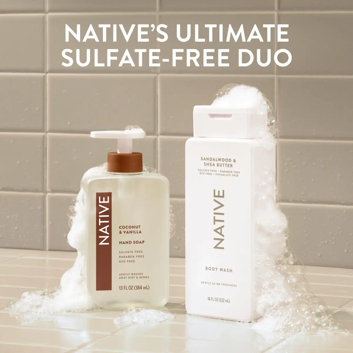 Native Sandalwood & Shea Butter Body Wash 1014ml (36 Fl Oz) | Gentle pH-Balanced for Sensitive Skin - view 9