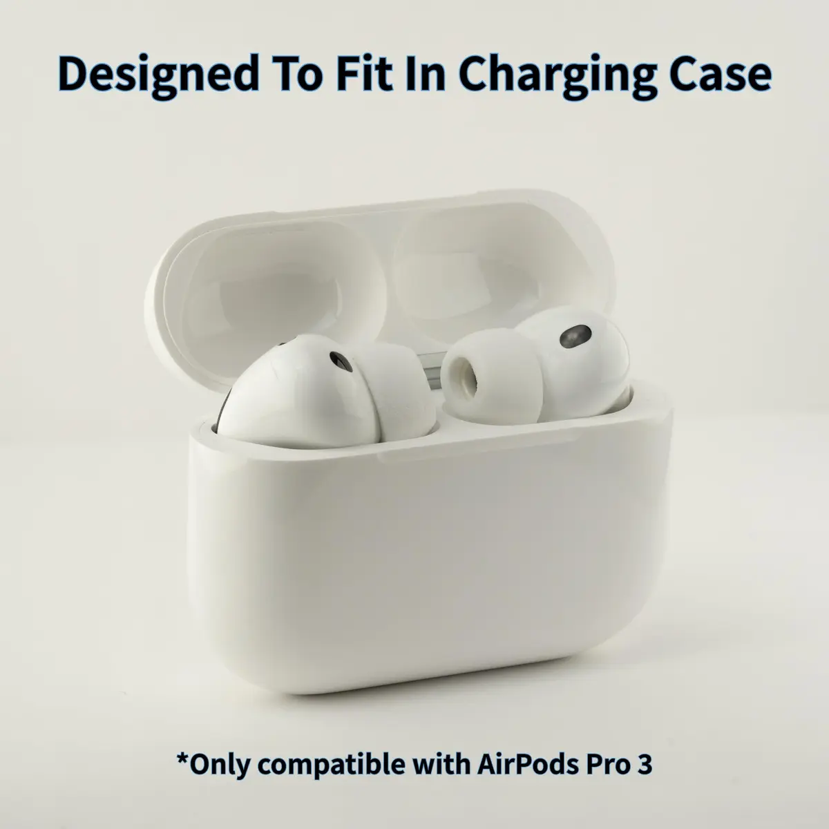 Comply TrueGrip MAX Memory Foam Ear Tips for AirPods Pro Gen 3 | 6 Pairs, White Medium - view 6