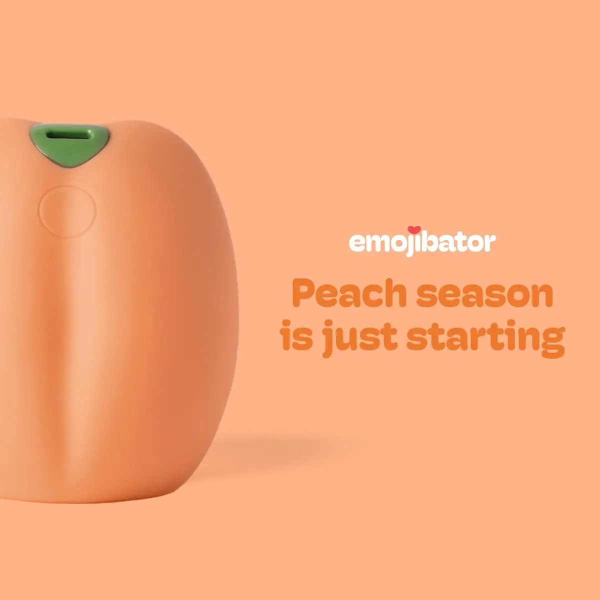 Emojibator Peach Personal Massager for Men | Waterproof, 5 Speeds, Body-Safe Silicone, USB Rechargeable - view 5