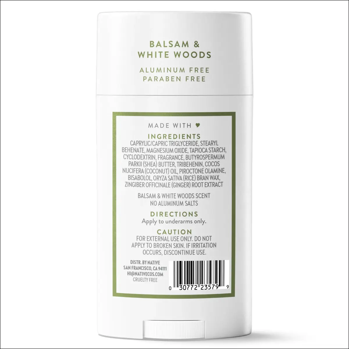 Native Balsam & White Woods Natural Deodorant Stick 78.7ml (2.65oz) | 72-Hour Odor Control - view 9
