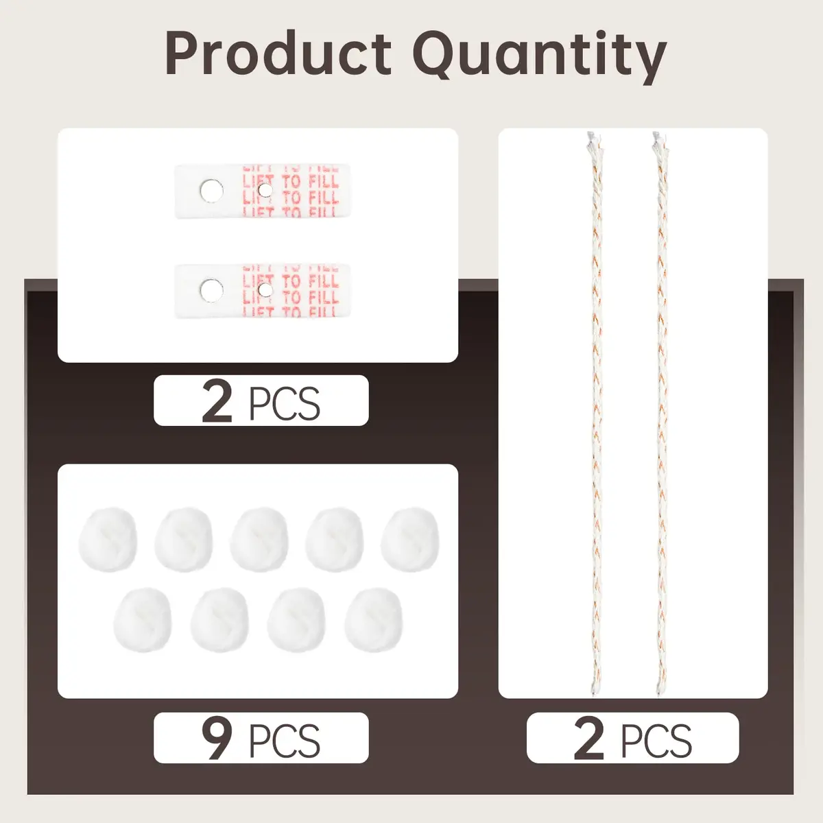 MEIJIAYOU Mechanical Lighter Replacement Kit | Compatible with Zippo, Cotton & Wick, 2 Pack - view 2