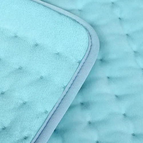 Deepsoon Electric Heating Pad for Back, Neck, Abdomen, Legs (33x17 Inch, Baby Blue) | Fast Heat & Auto Shut Off - main product image