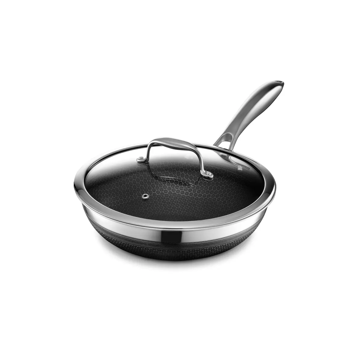 HexClad 10" Hybrid Nonstick Wok & Lid | Induction-Ready, Dishwasher Safe, 10-inch Diameter - main product image