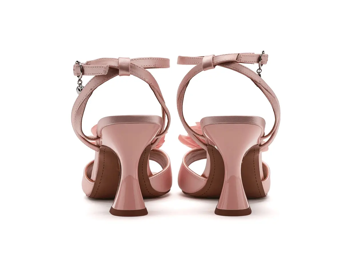J. Reneé Pomeline Ankle Strap Sandals Light Pink 12 Medium | 3 Inch Heel, Satin Fabric, Square Toe - view 7
