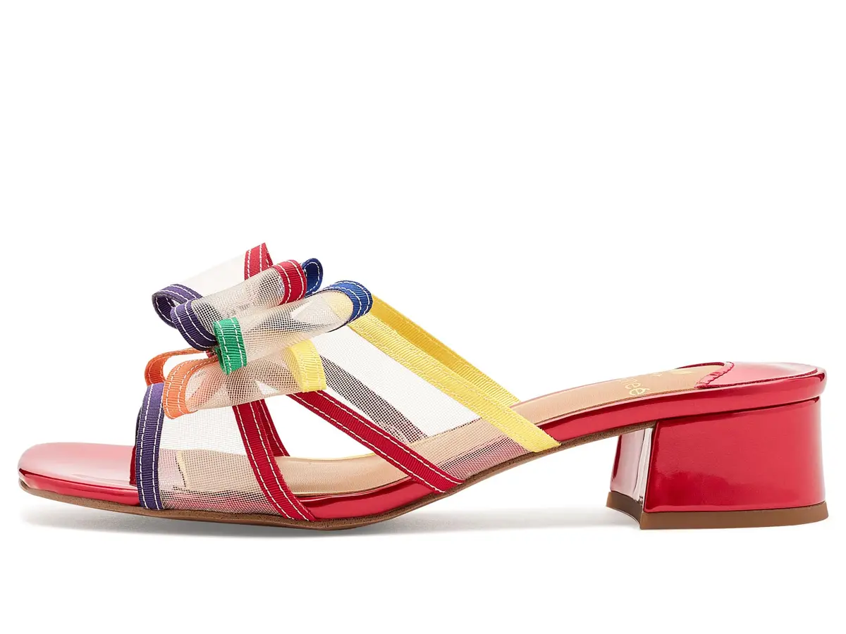 J.Reneé Finola Slip-On Sandals 7.5 Medium | Bright Multi Mesh Square Toe with 1.5 Inch Block Heel - view 4