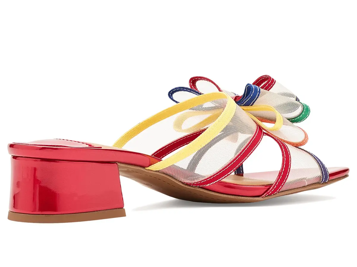 J.Reneé Finola Slip-On Sandals 7.5 Medium | Bright Multi Mesh Square Toe with 1.5 Inch Block Heel - view 3
