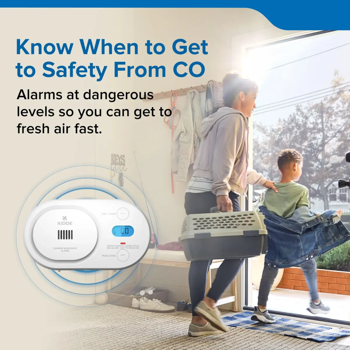 Kidde COBD Carbon Monoxide Detector | Battery-Powered, Digital Display, 85 dB Alarm - view 2