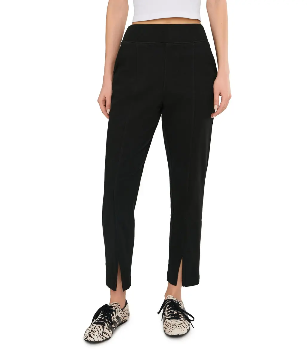 Pact Women's Airplane Tapered Leg Pants Chino Pants Black S | Organic Cotton, Mid Rise, Tapered Fit - main product image