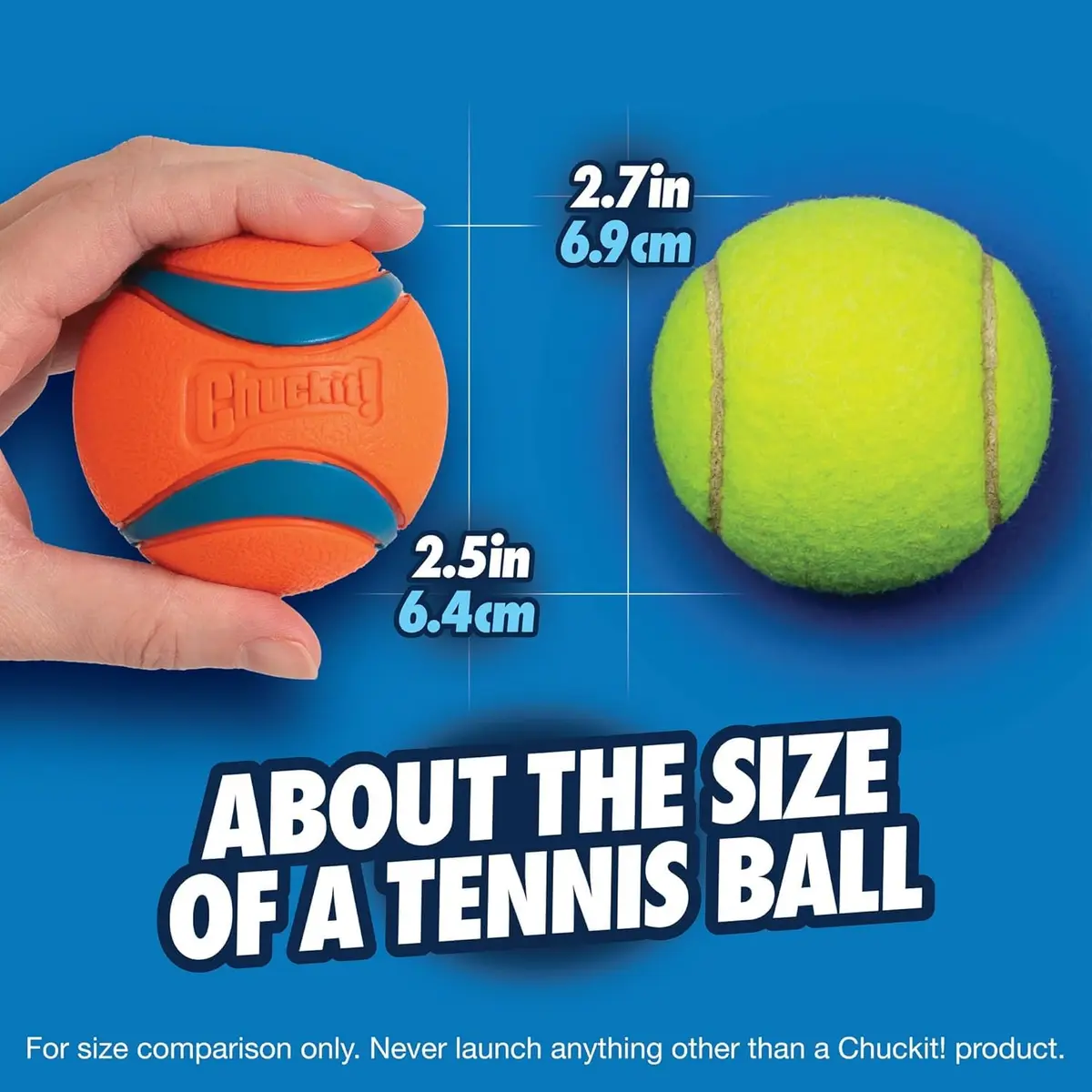 Chuckit! Ultra Ball Dog Toy - Medium 2.5-inch Rubber Fetch Ball | 3-Pack, Floating, High Bounce - view 3
