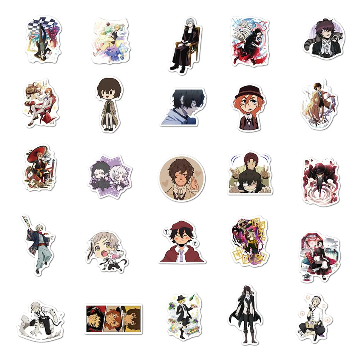 Mozoltov Cartoon Bungo Stray Dogs Stickers 100Pcs | Waterproof Vinyl Decals for Laptop & More - view 5