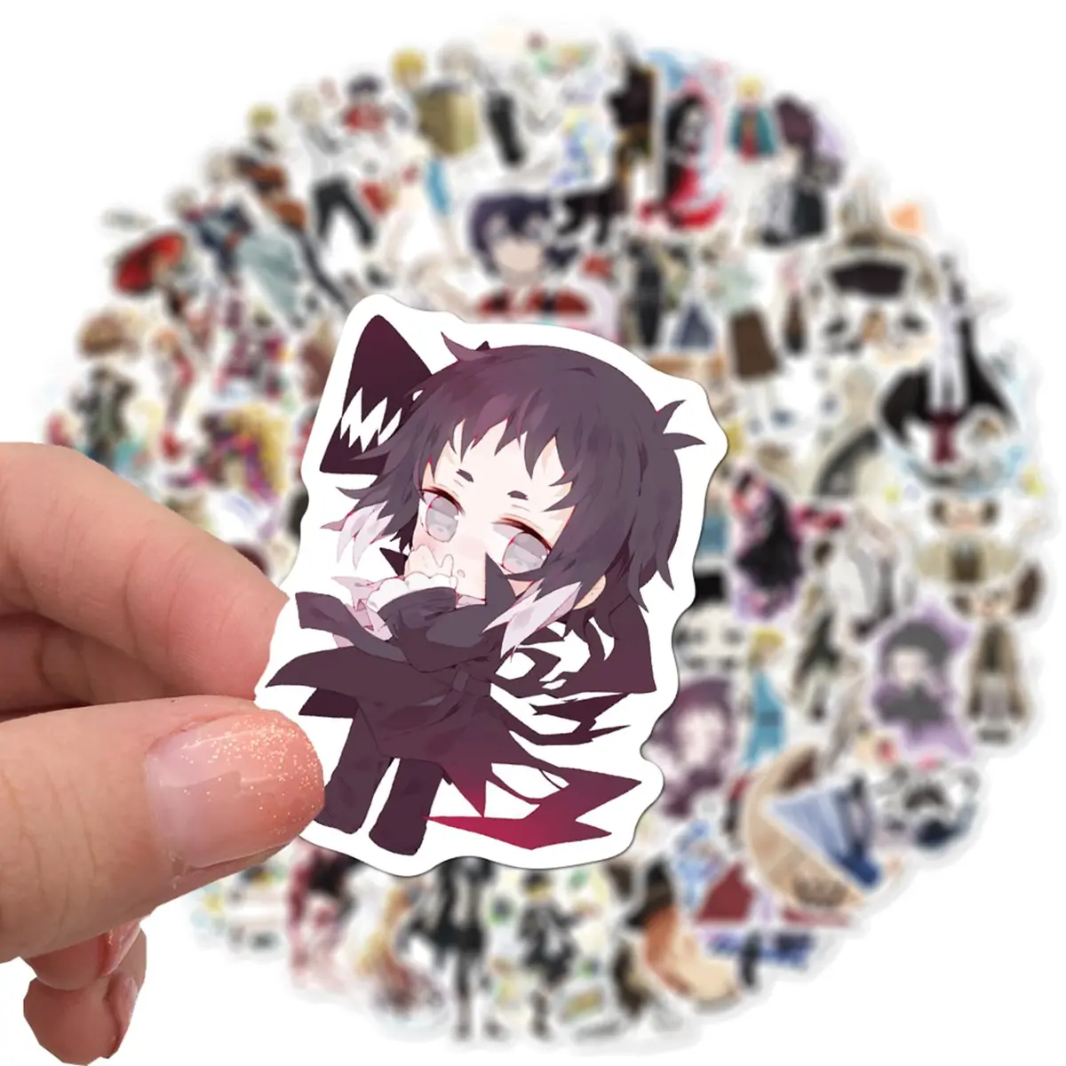 Mozoltov Cartoon Bungo Stray Dogs Stickers 100Pcs | Waterproof Vinyl Decals for Laptop & More - view 6