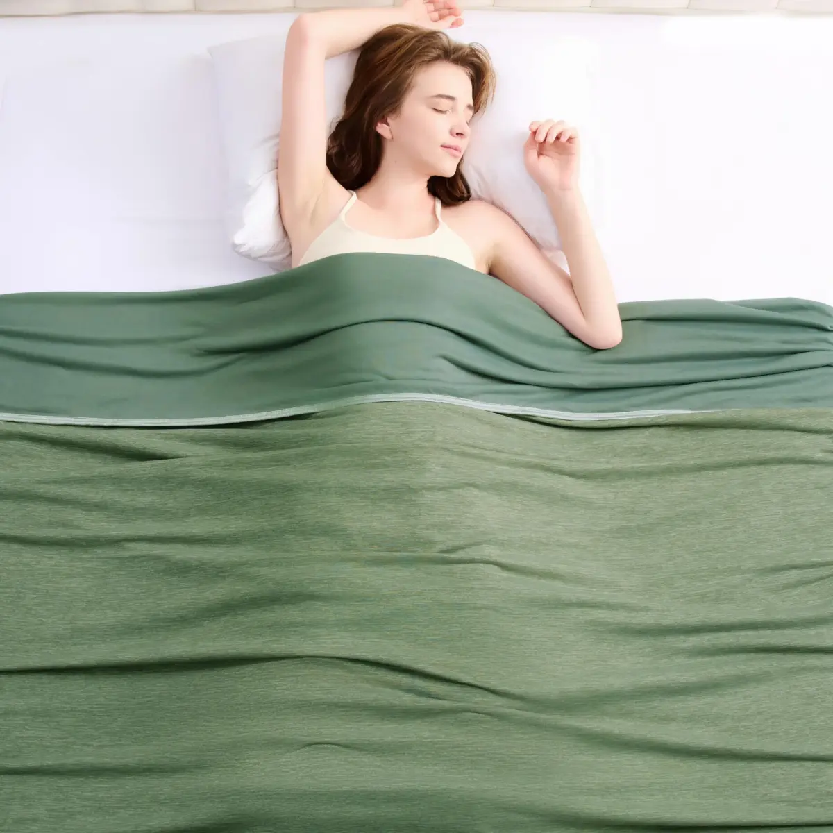 Topcee Cooling Blanket 127cm x 178cm (50"x70") | Breathable Fabric for Hot Sleepers - view 9