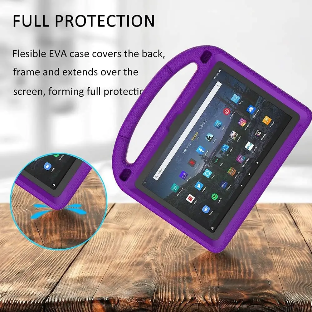 DICEKOO Kid Case for 10-inch Tablet 2021/2023 Release, Purple | Lightweight Shockproof Cover with Stand - view 2