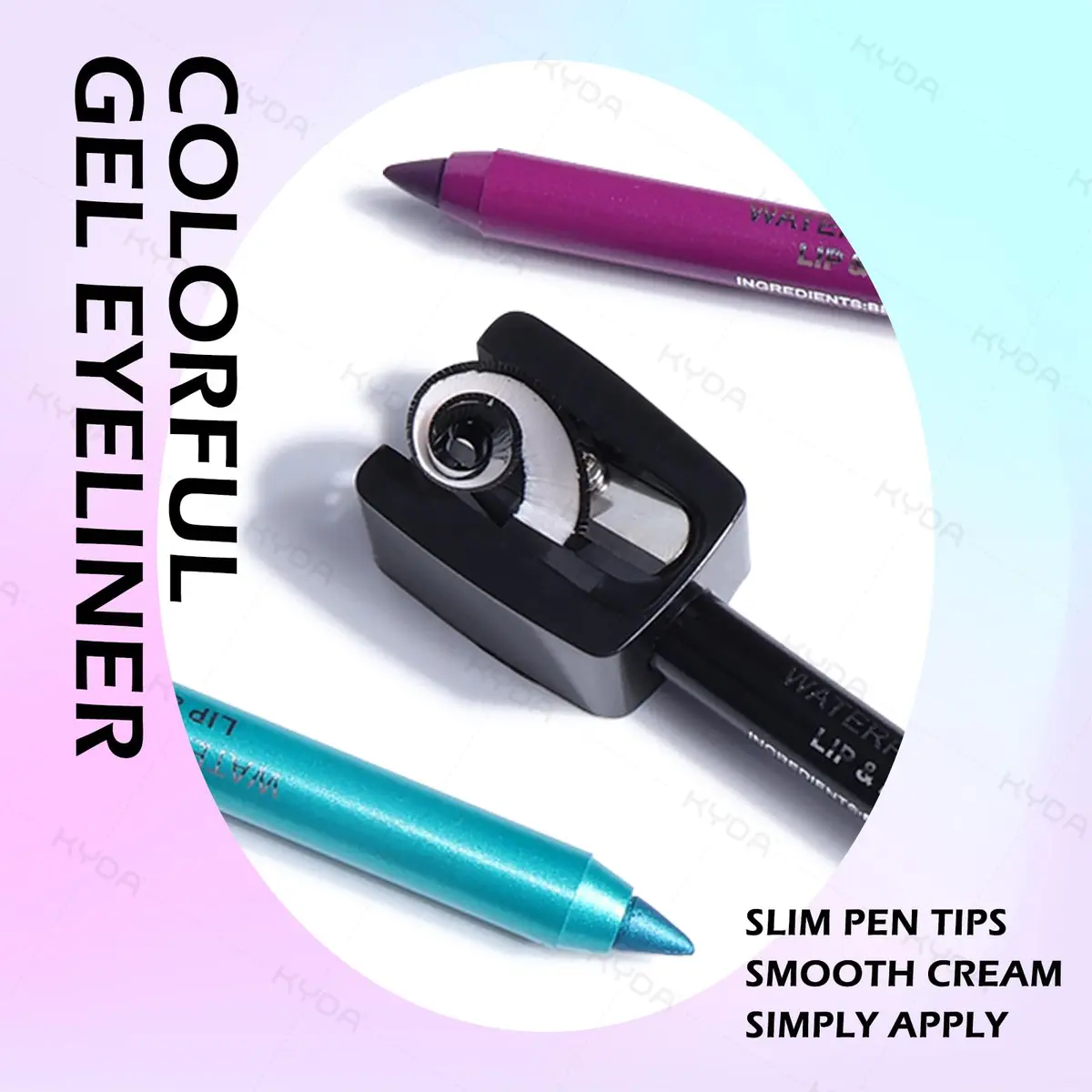 Ownest Blue Matte Shimmer Gel Eyeliner Pencil Kit 3pcs | Waterproof & Smudge-Proof for All Skin Tones - view 5