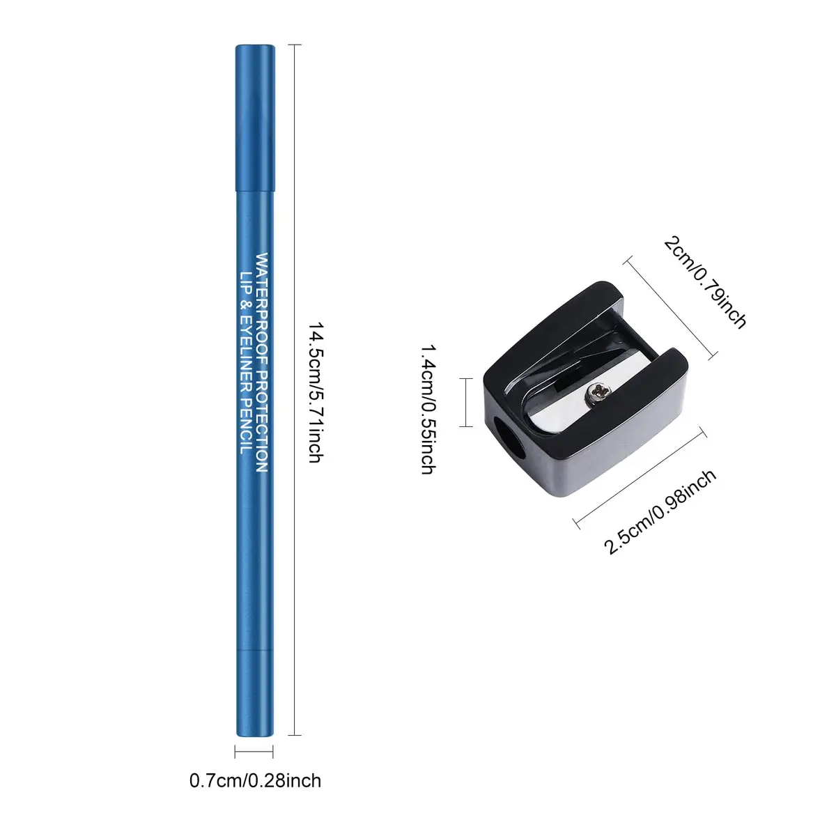 Ownest Blue Matte Shimmer Gel Eyeliner Pencil Kit 3pcs | Waterproof & Smudge-Proof for All Skin Tones - view 6
