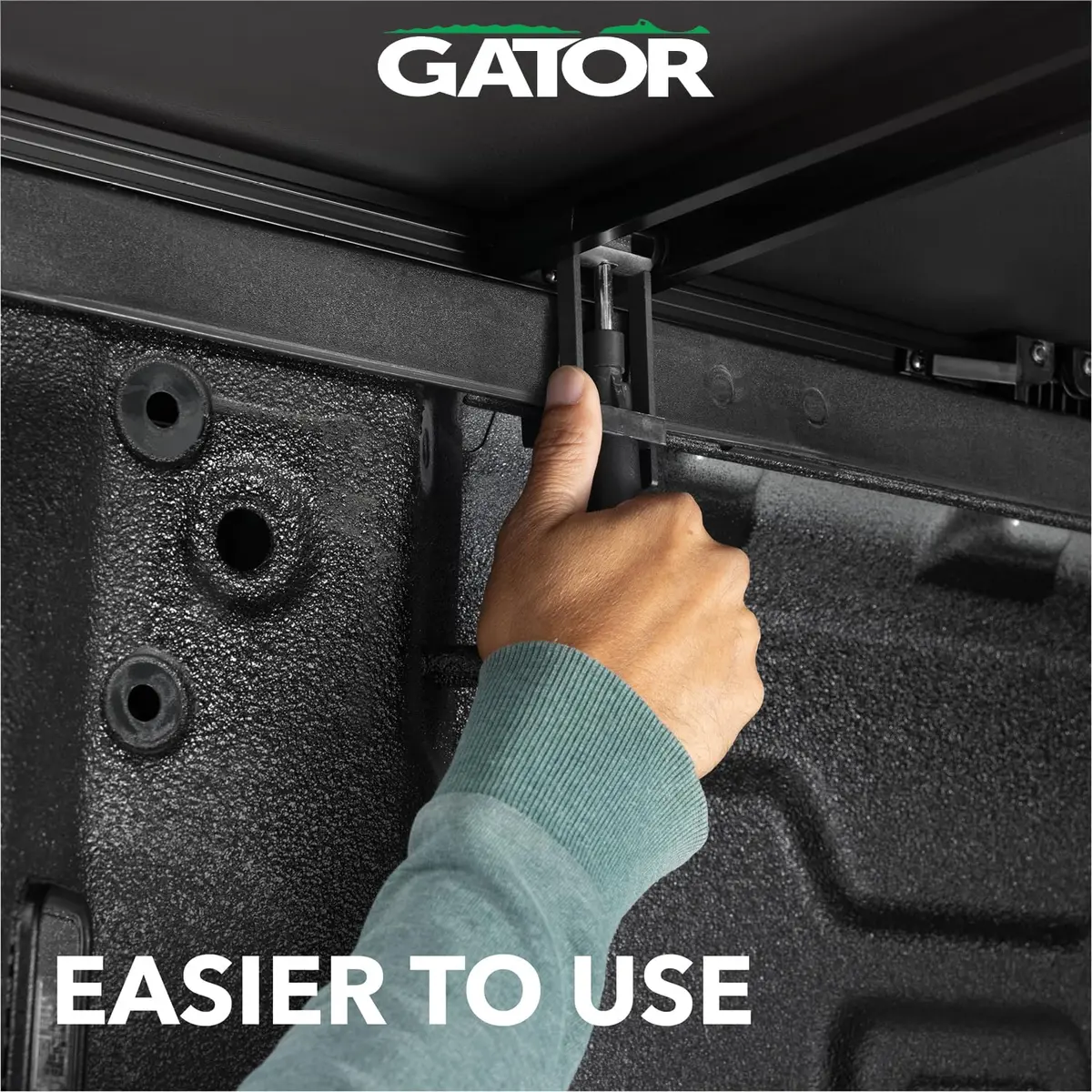 Gator Soft Tri-Fold Truck Bed Tonneau Cover 4'6" Bed | Weather-Sealed, No-Drill, Cargo Keepers Included - view 3