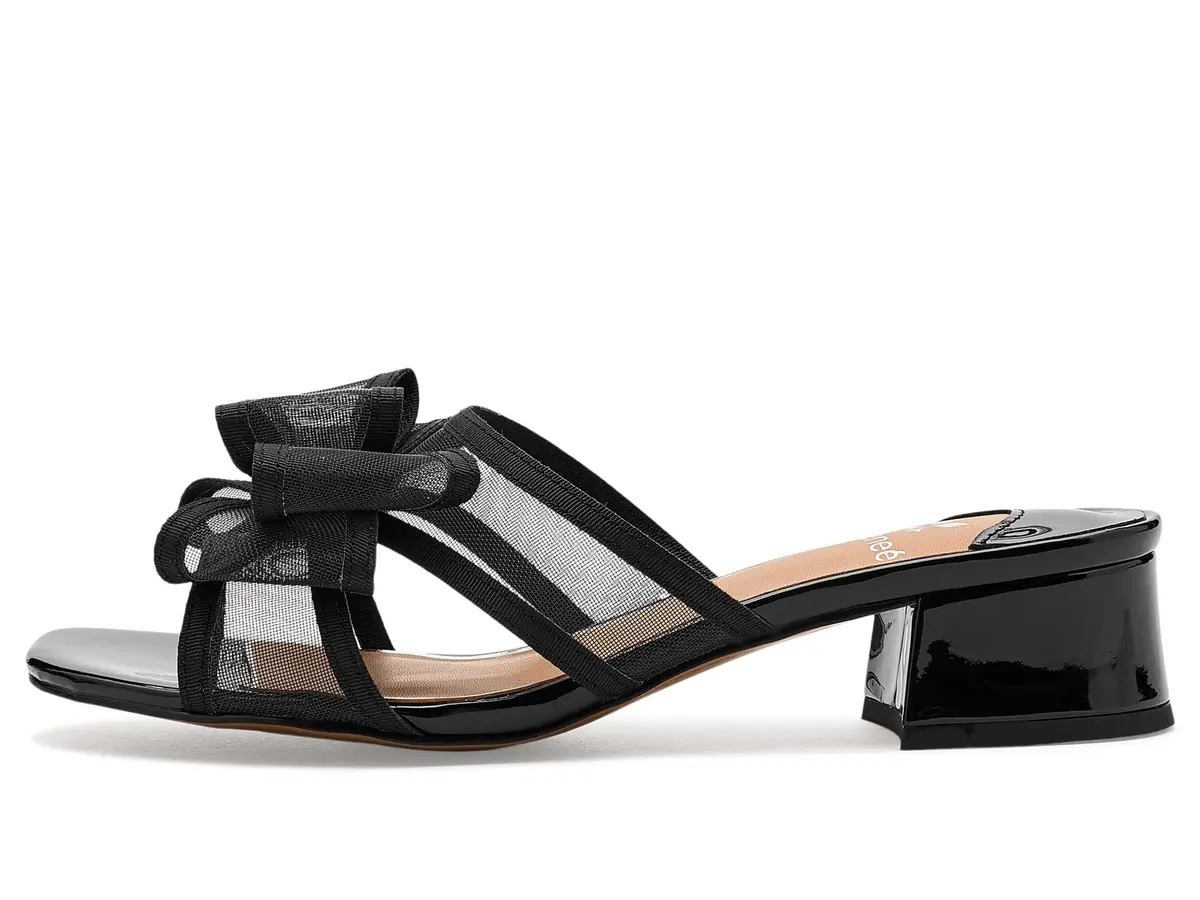 J. Reneé Finola Slip-On Sandals 7 M | Mesh Square Toe, 1.5 inch Block Heel, Black - view 5