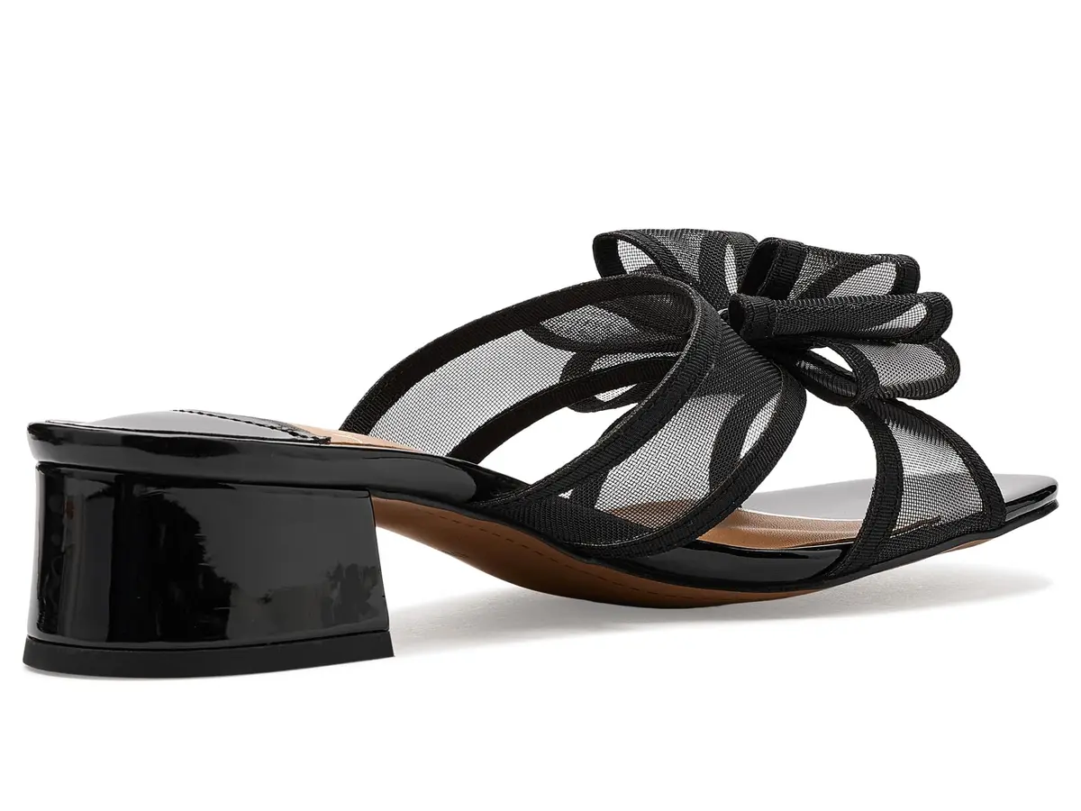 J. Reneé Finola Slip-On Sandals 7 M | Mesh Square Toe, 1.5 inch Block Heel, Black - view 4