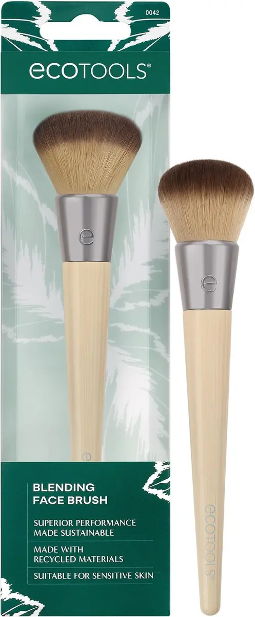 EcoTools Vegan Foundation Brush (Pack of 12) | Dense Synthetic Bristles for Seamless Makeup Application - main product image