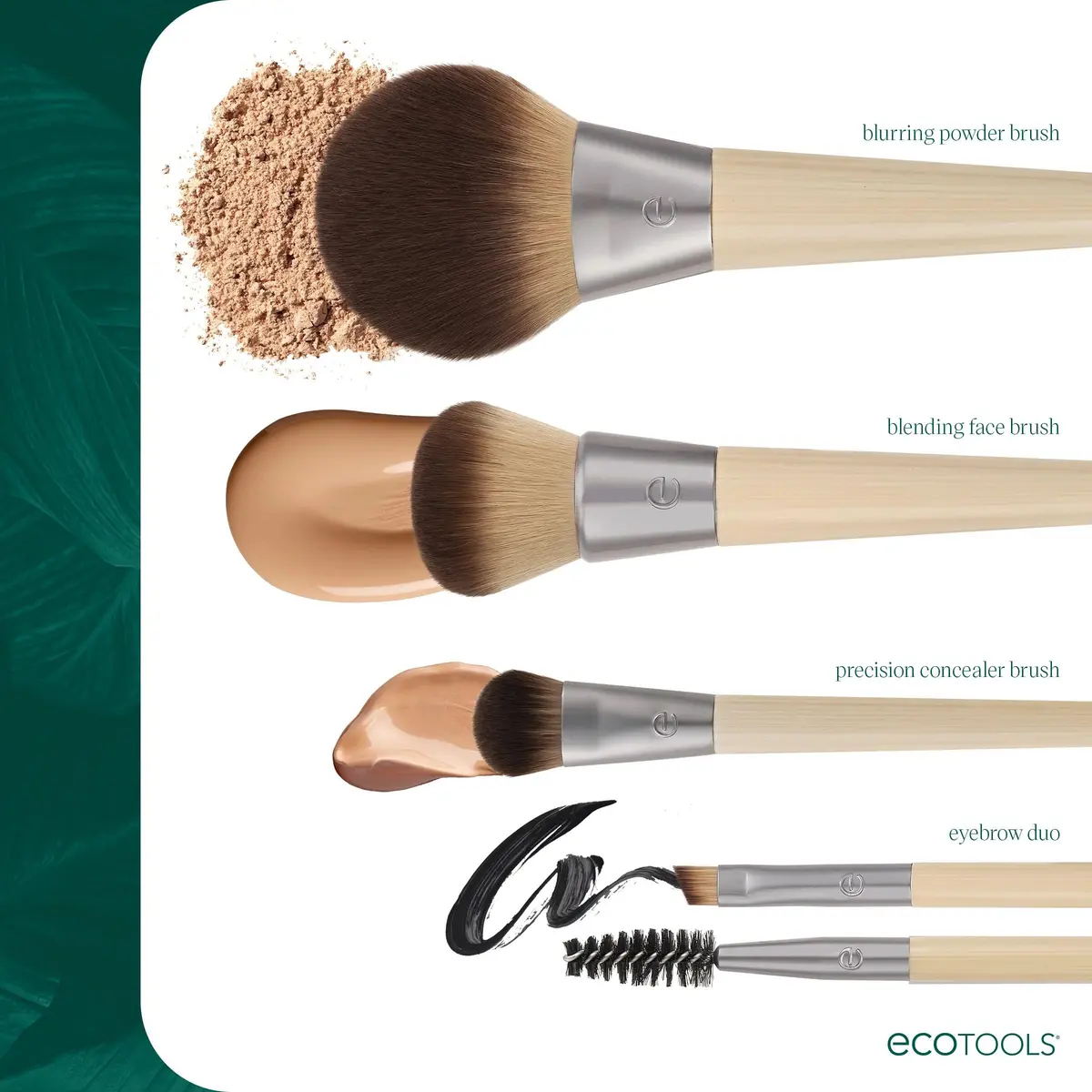 EcoTools Vegan Foundation Brush (Pack of 12) | Dense Synthetic Bristles for Seamless Makeup Application - view 6