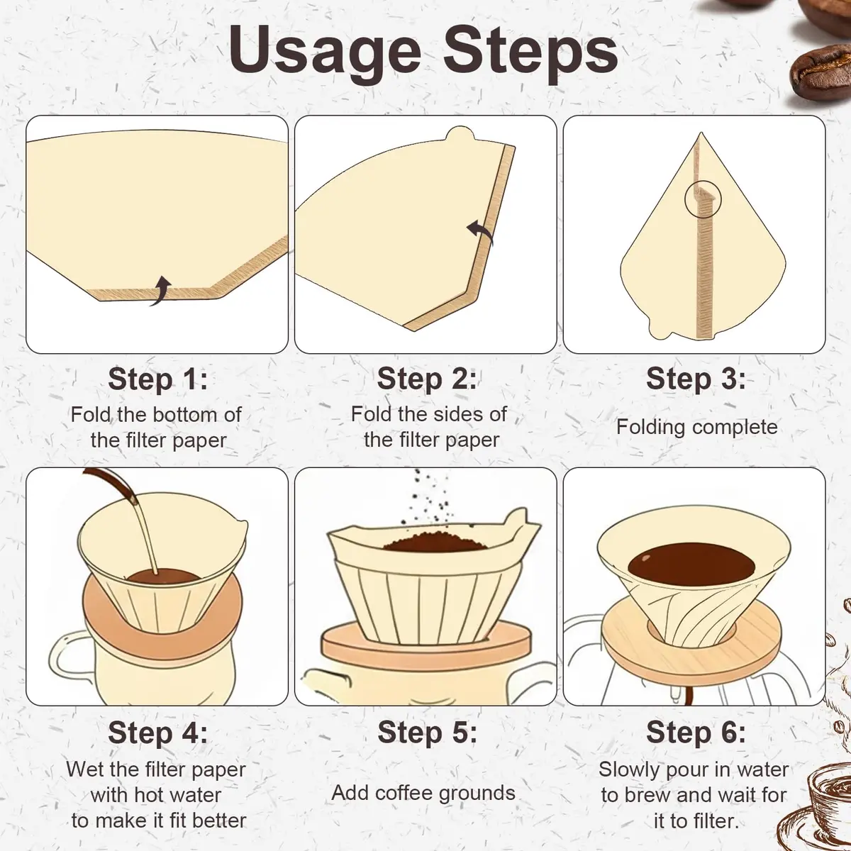 Prudiut #4 Cone Coffee Filters 8-12 Cup | Natural Wood Pulp, No-Clean, Compatible with Ninja - view 4