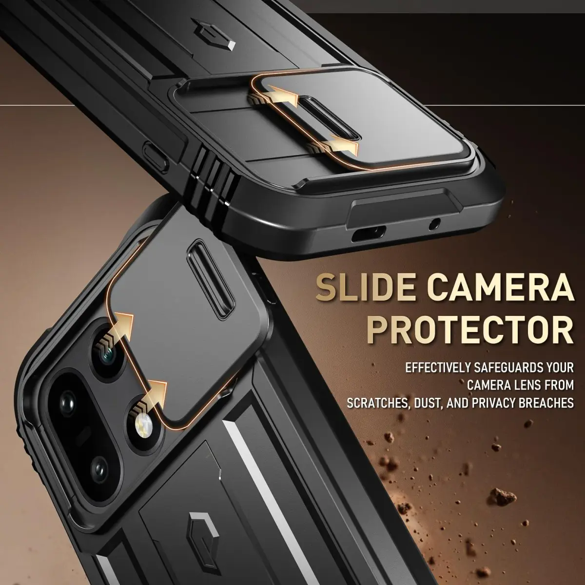 Poetic Revolution Case for OnePlus 15 5G | Black, Full-Body Rugged Dual-Layer Shockproof Case with Kickstand & Slide Camera Cover - view 4