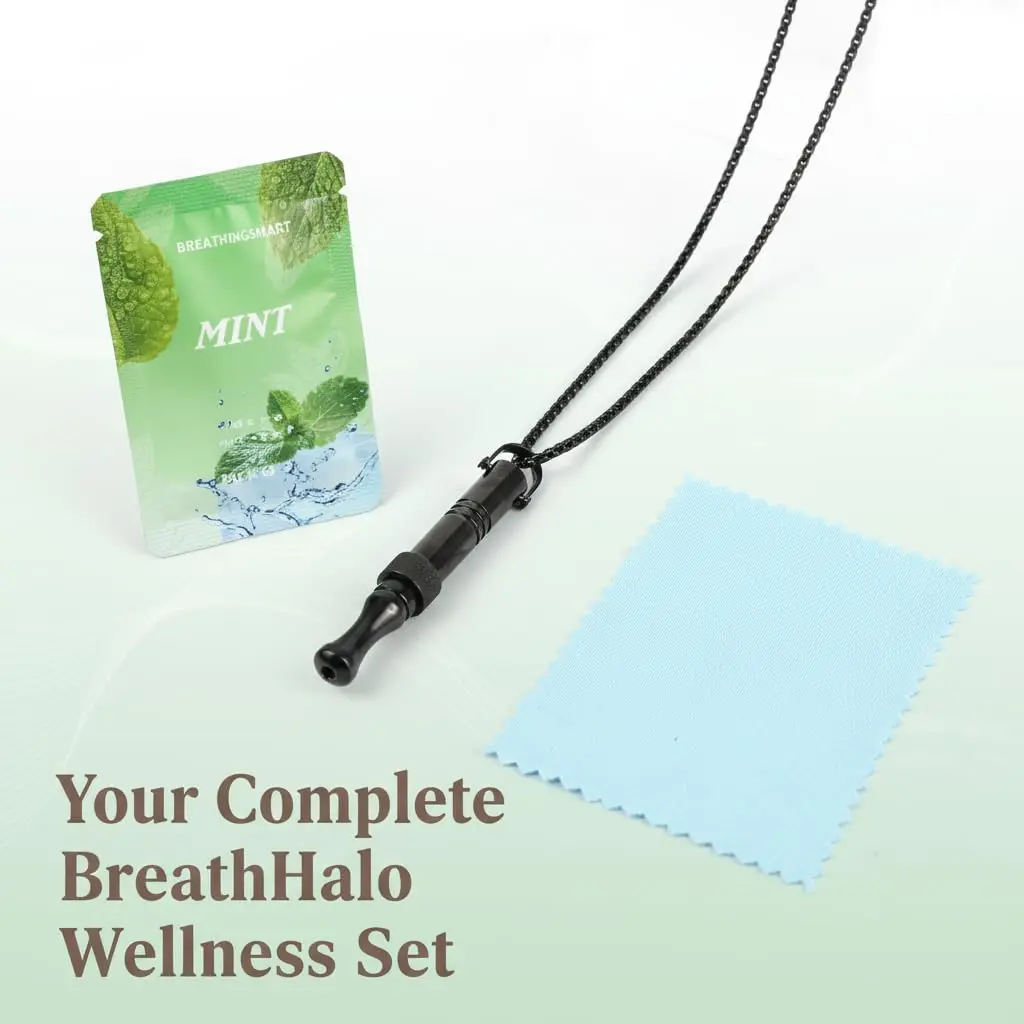 Quany Life BreathHalo Quit Smoking Necklace with Fidget Ring & Mint Pods | Mindful Breathing & Stress Relief - view 6