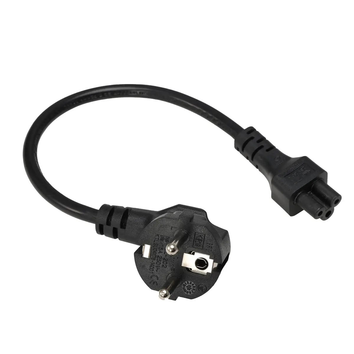 DRRI IEC C5 Plug to Europe Schuko CEE 7/7 Socket Extension Cable 30cm (0.98Ft) | 2.5A 250V - main product image