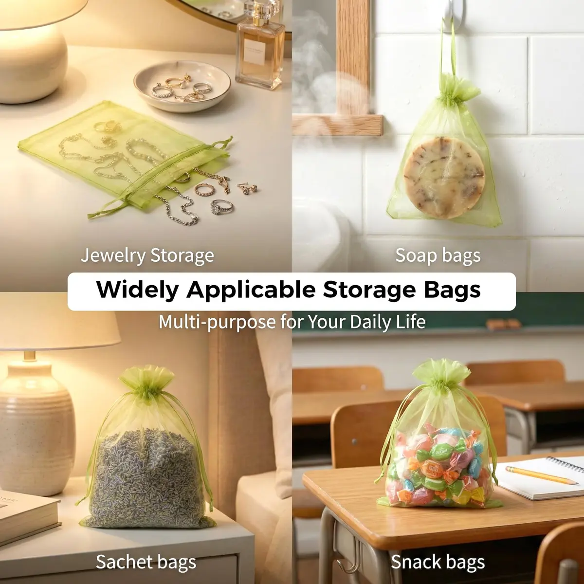 Sukh Fruit Protection Bags 4"x6" | Mesh Organza Fruit Cover for Tomatoes & Grapes, Reusable - view 7