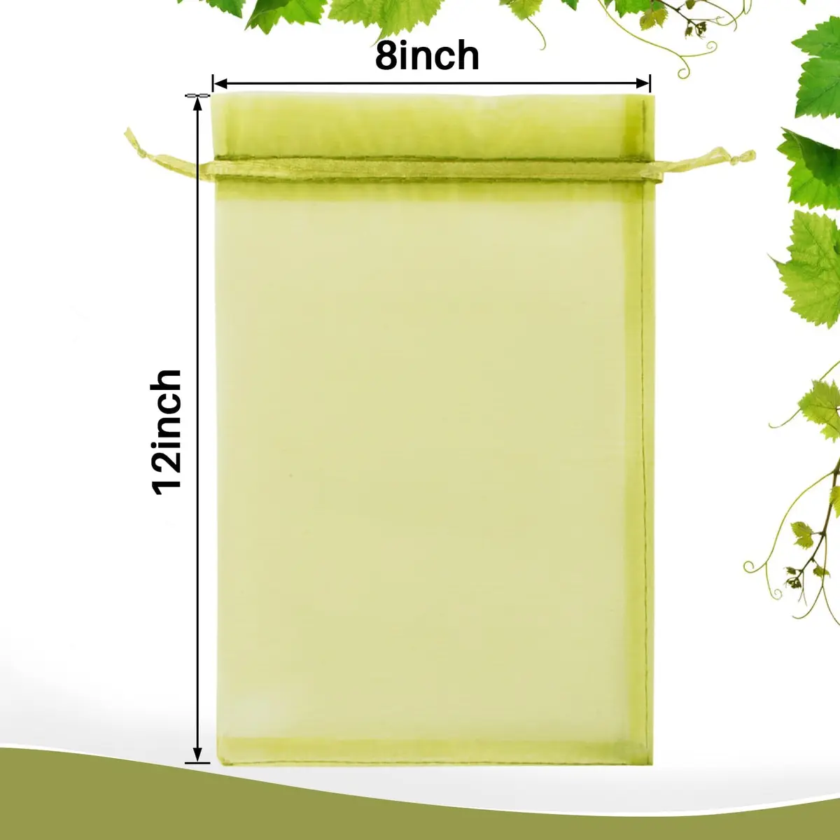 Sukh Fruit Protection Bags 8"x12" | Reusable Mesh Organza Bags for Fruits & Vegetables - view 2