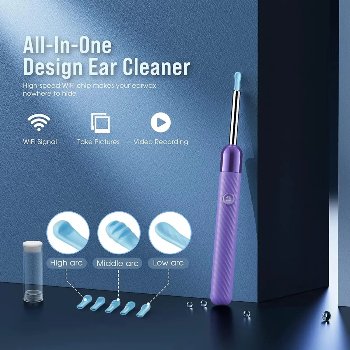 LEIPUT Ear Wax Removal Tool with 1080P Camera & 6 Ear Spoons | Rechargeable & Waterproof Otoscope - view 2