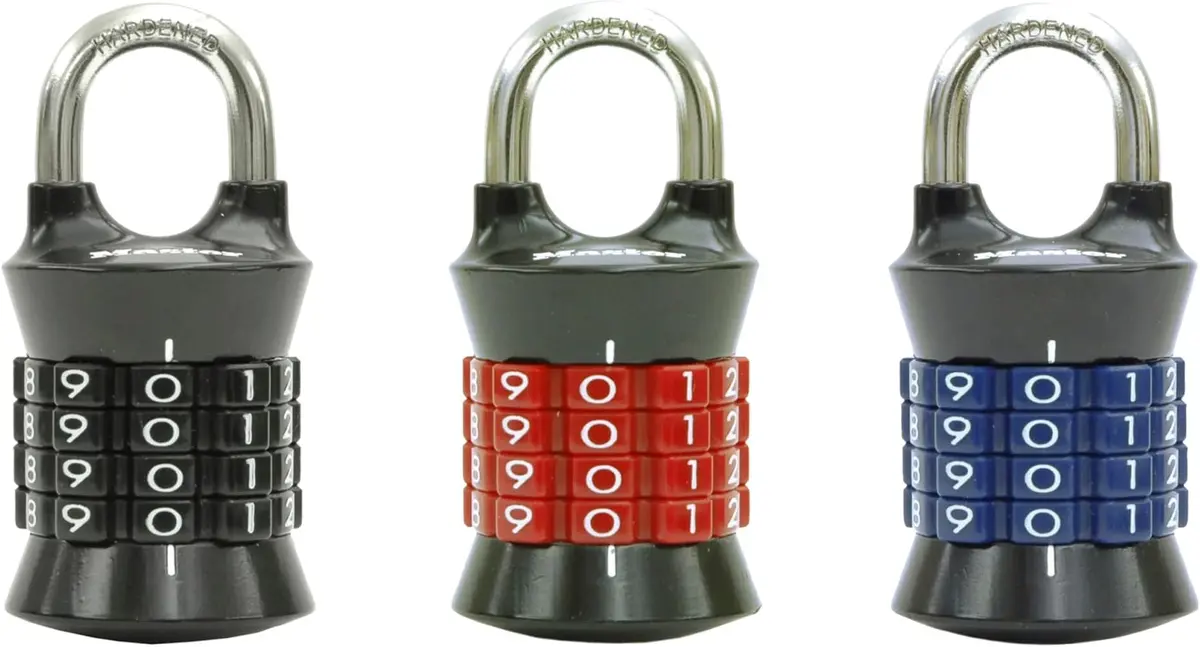 Master Lock 1535EC3 Set Your Own Combination Padlock 30 Pack | Durable Metal Body, Hardened Steel Shackle, Indoor Use - main product image