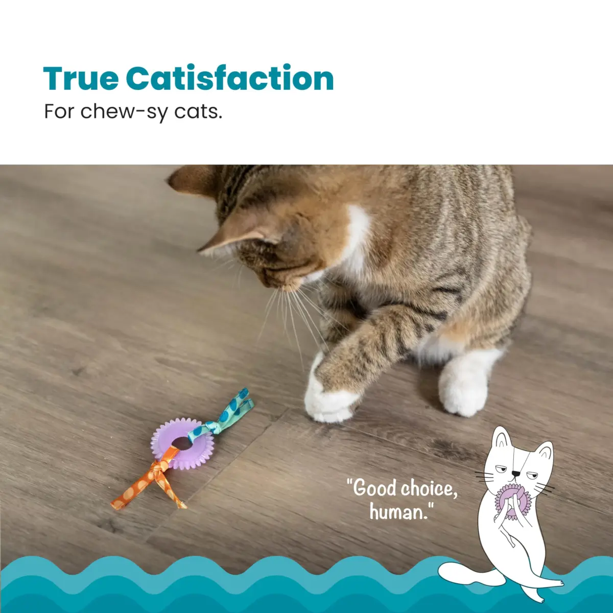 Catstages Kitty Chew Wheel Dental Cat Toy 2-Pack | Infused with Catnip Oil for Healthy Chewing - view 2
