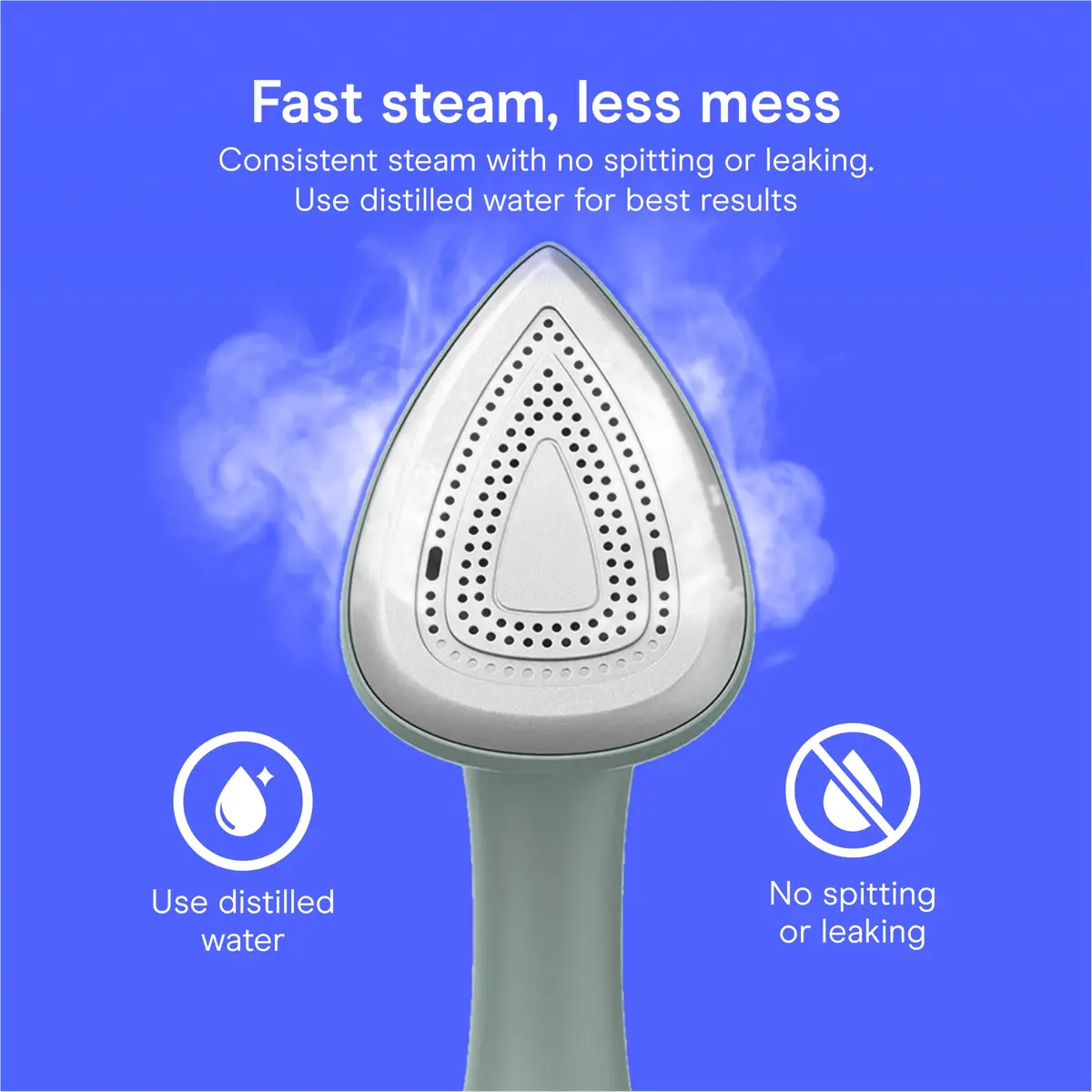 Conair Garment Steamer & Iron 1700W | Compact, Green | Fast Wrinkle Removal - view 7