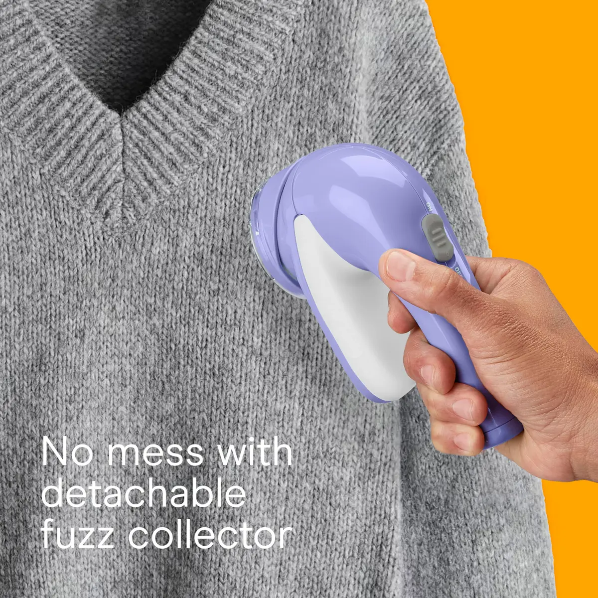 Conair Fabric Shaver and Lint Remover 2" Head | Portable Battery-Operated Lavender - view 5