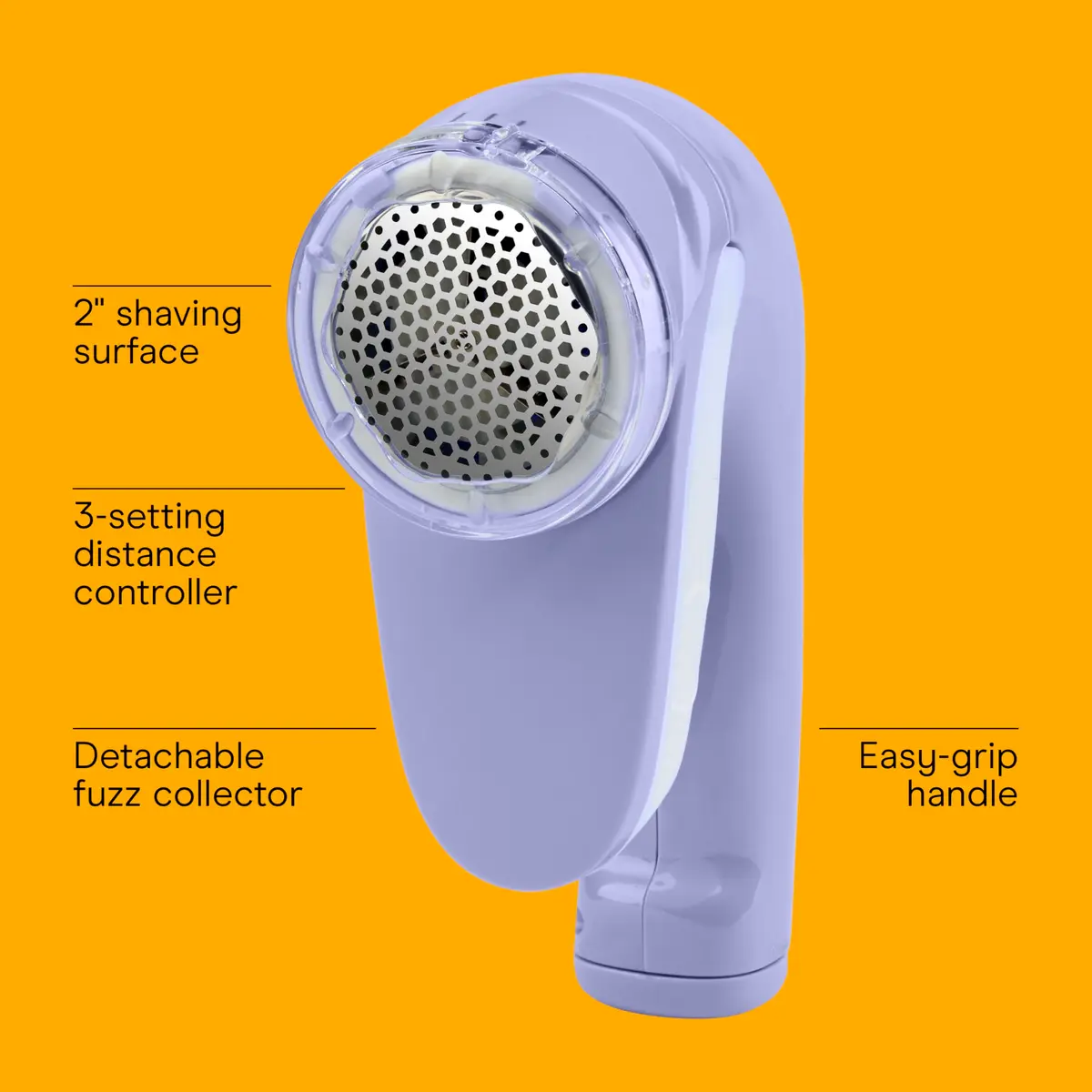 Conair Fabric Shaver and Lint Remover 2" Head | Portable Battery-Operated Lavender - view 2