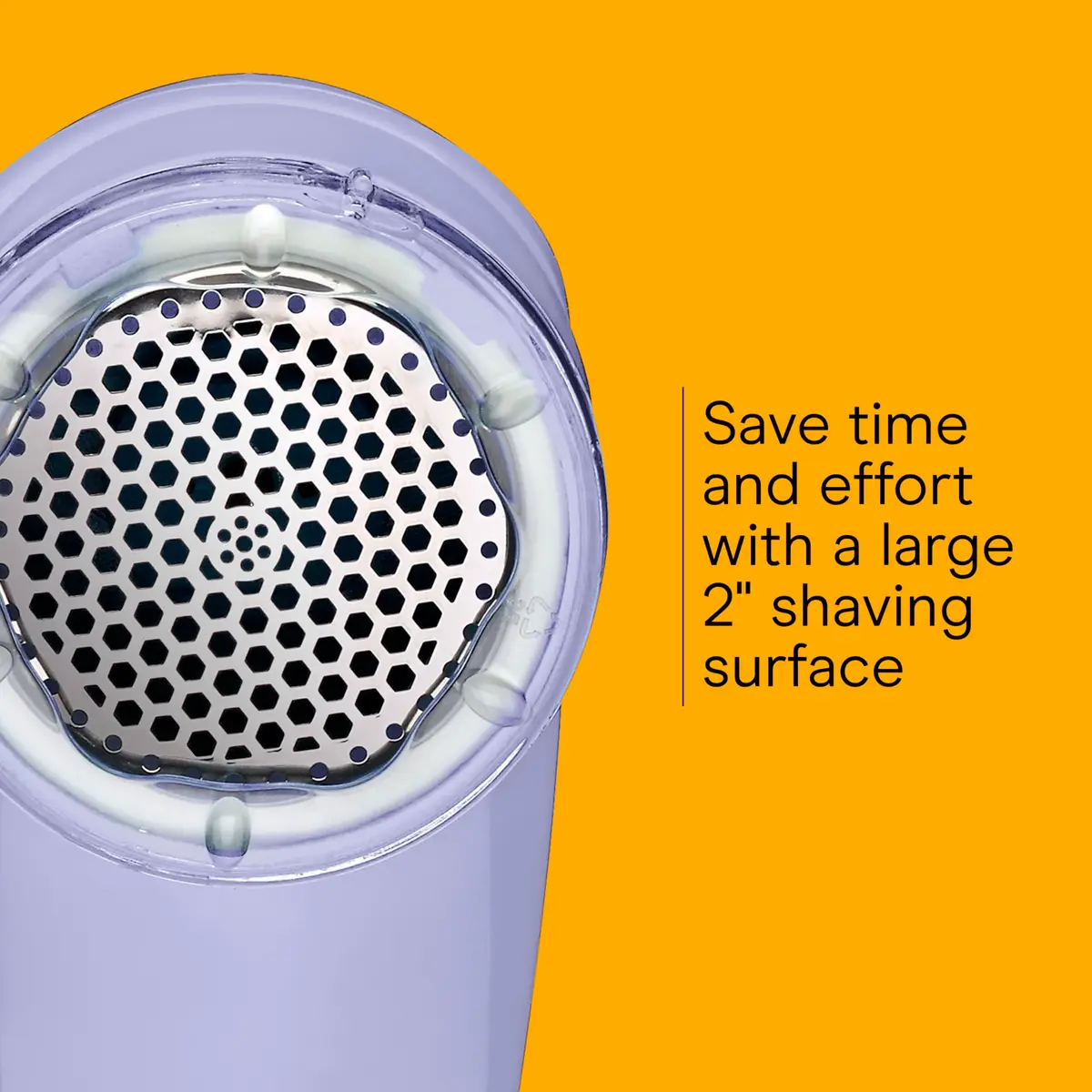 Conair Fabric Shaver and Lint Remover 2" Head | Portable Battery-Operated Lavender - view 3
