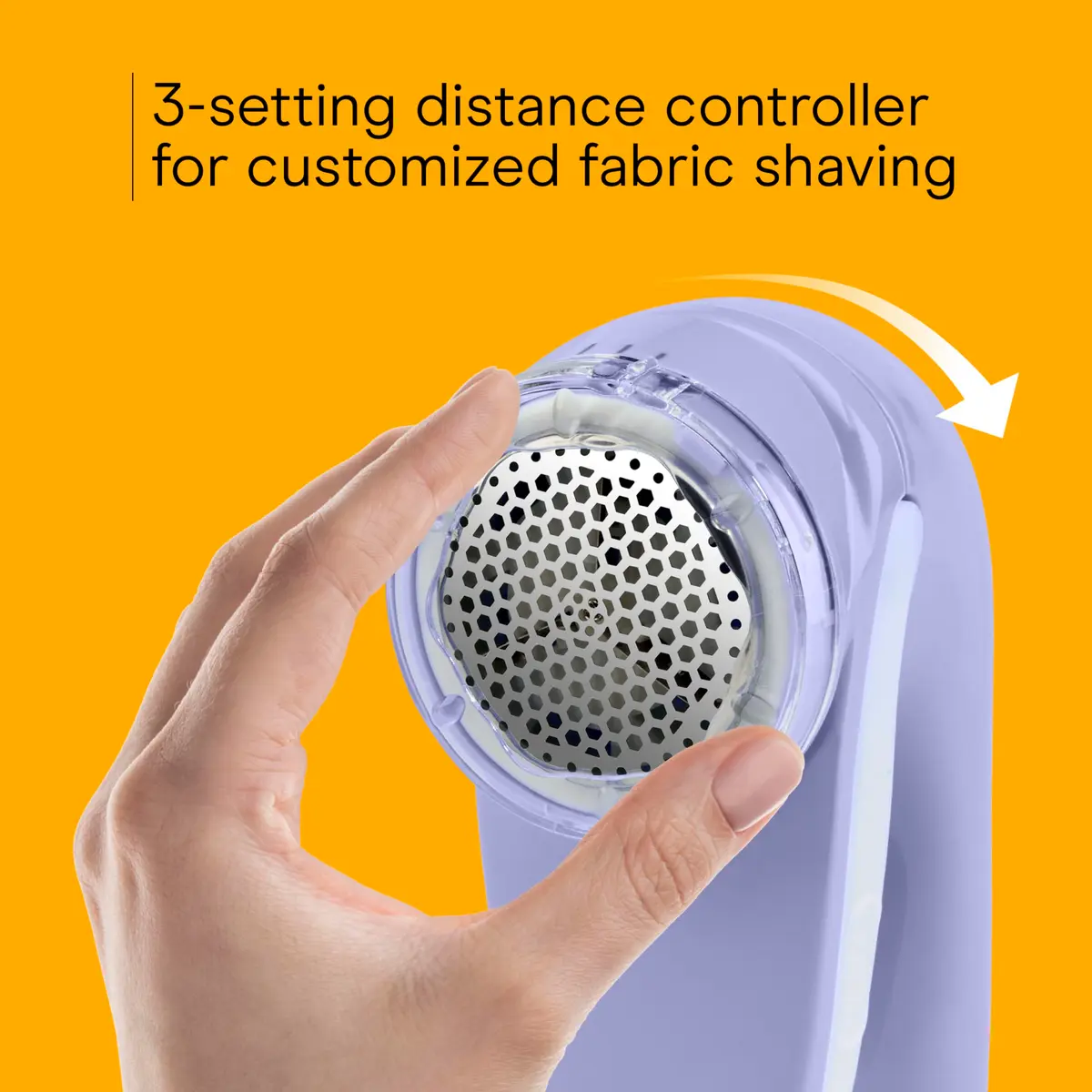 Conair Fabric Shaver and Lint Remover 2" Head | Portable Battery-Operated Lavender - view 4