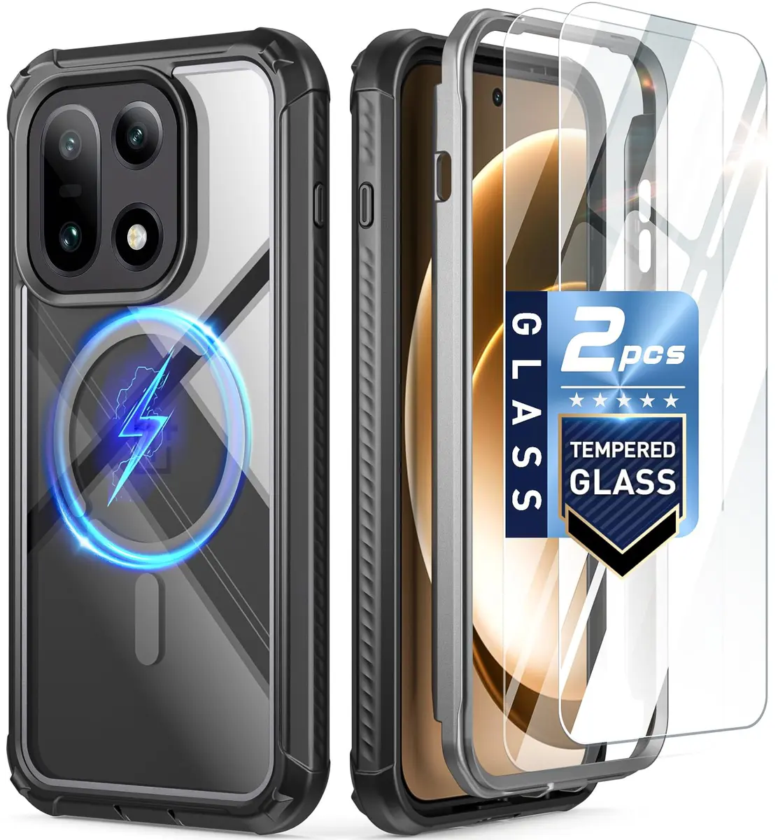 Poetic Guardian Case for OnePlus 15 5G with 2 Screen Protectors | Magsafe Compatible, Full Body Shockproof Clear Cover - main product image