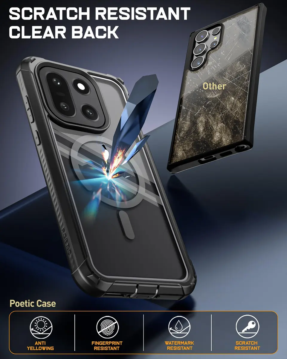 Poetic Guardian Case for OnePlus 15 5G with 2 Screen Protectors | Magsafe Compatible, Full Body Shockproof Clear Cover - view 2