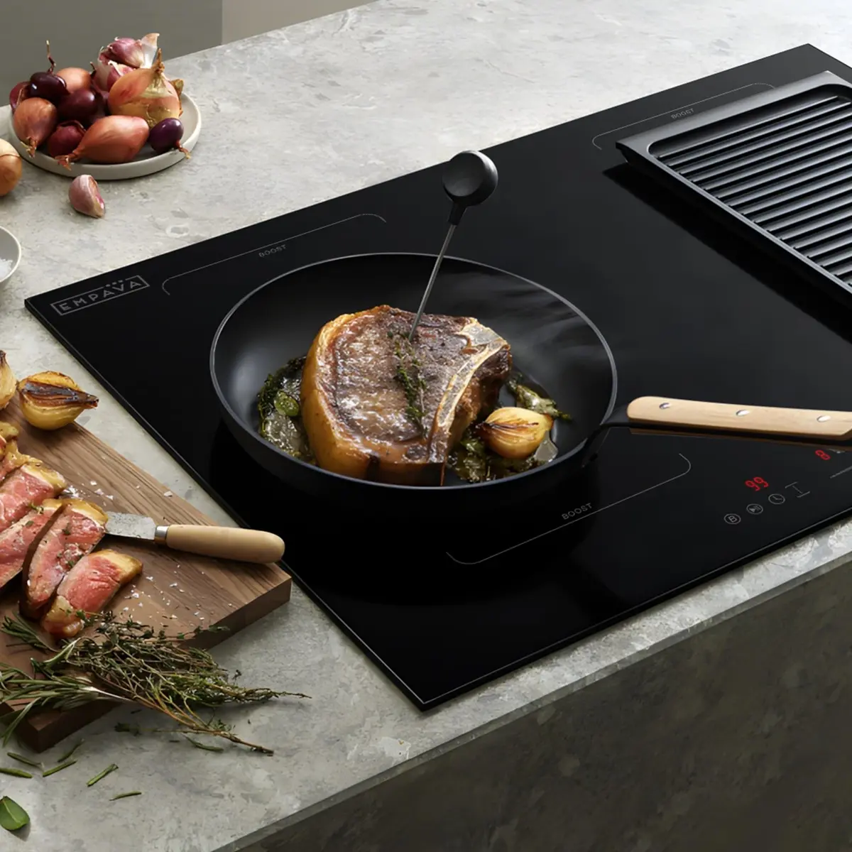Empava 30 Inch Electric Induction Cooktop 7200W (240V) | Smart Pan Sensor, Bridge-SYNC, Timer, Pause - view 5