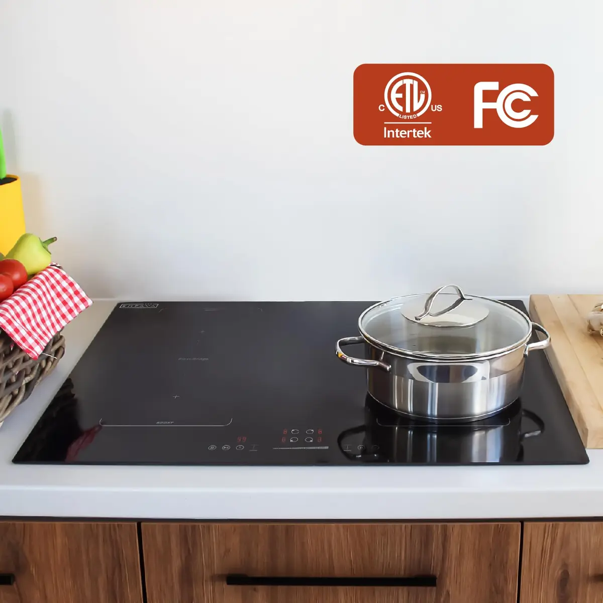 Empava 30 Inch Electric Induction Cooktop 7200W (240V) | Smart Pan Sensor, Bridge-SYNC, Timer, Pause - view 6