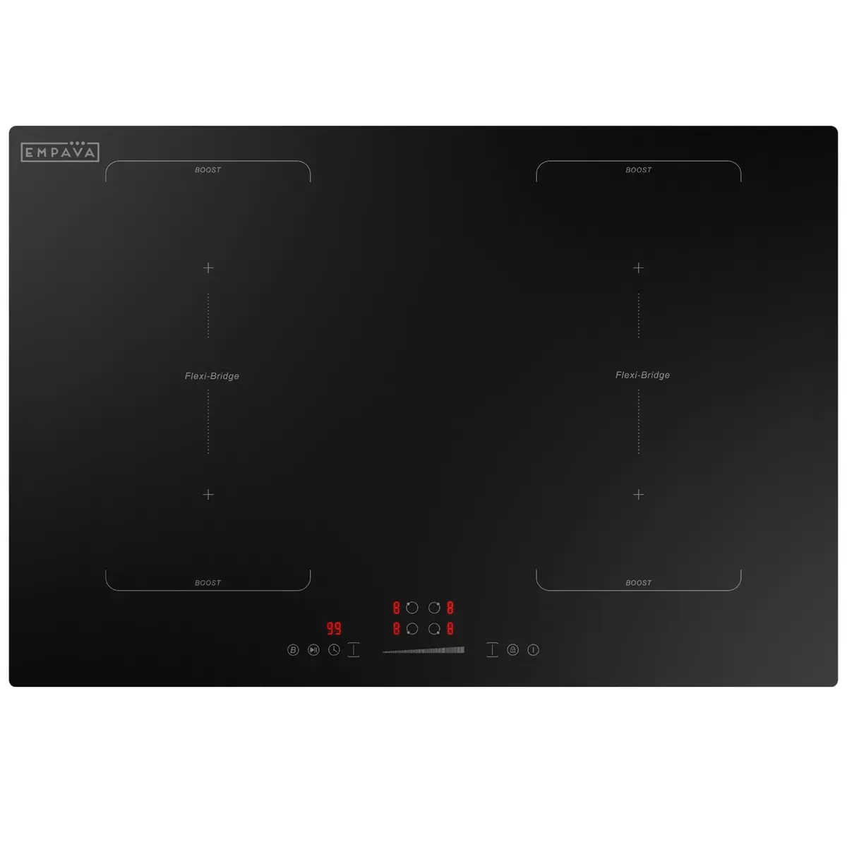 Empava 30 Inch Electric Induction Cooktop 7200W (240V) | Smart Pan Sensor, Bridge-SYNC, Timer, Pause - main product image