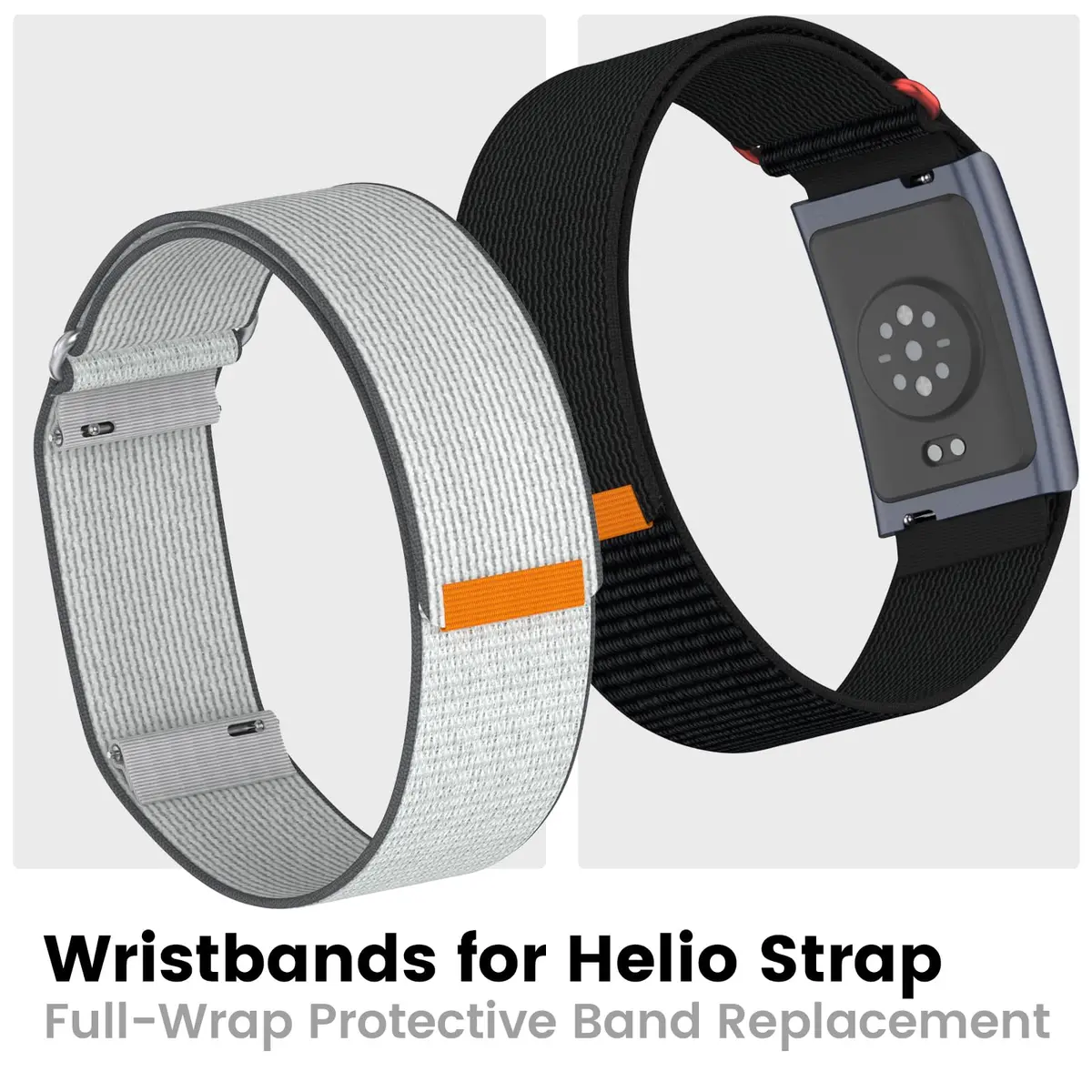 BlikWyt Nylon Loop Watch Band Compatible with Amazfit Helio Strap, 22mm Black | Breathable Sport Hook & Loop Wristband - view 2