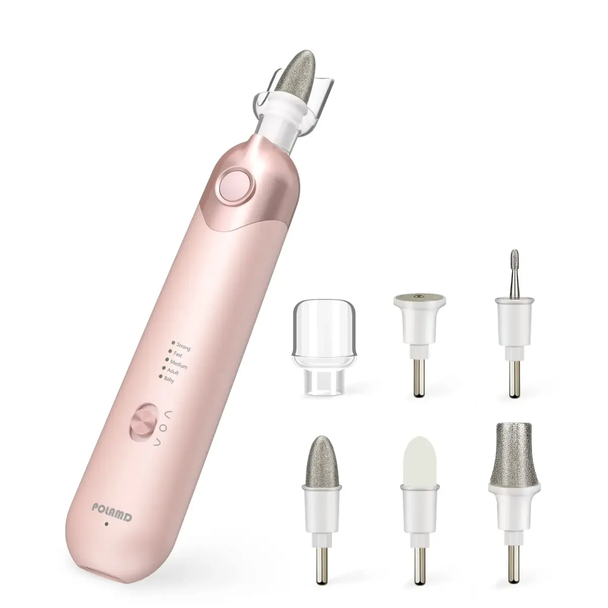POLAMD Professional Electric Nail Drill Machine Pink | 5-Speed Cordless Manicure Pedicure Kit - main product image