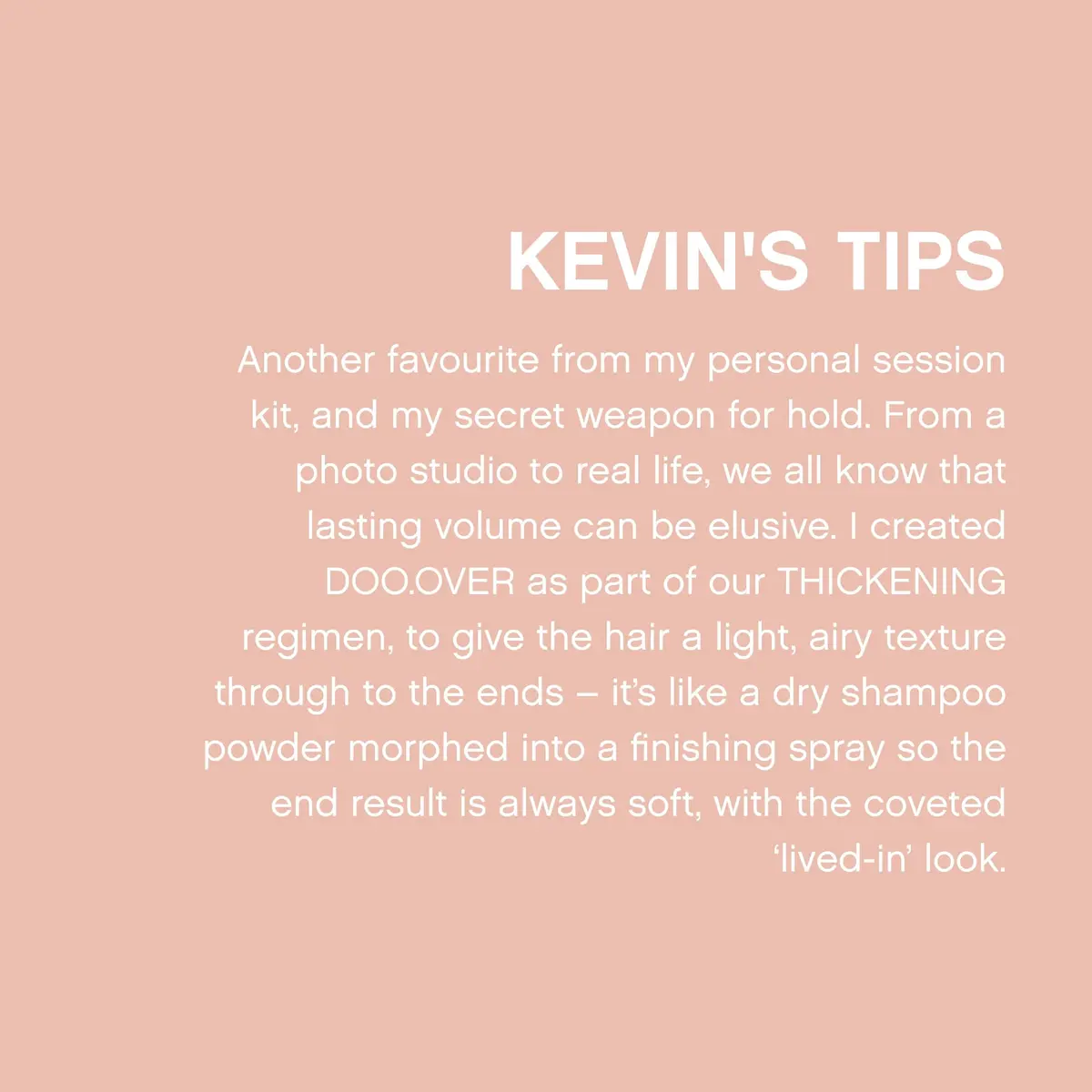 KEVIN.MURPHY DOO.OVER Dry Powder Finishing Hair Spray, 8.5 fl oz, 2-Pack | Natural Movement & Hold for All Hair Types - view 6