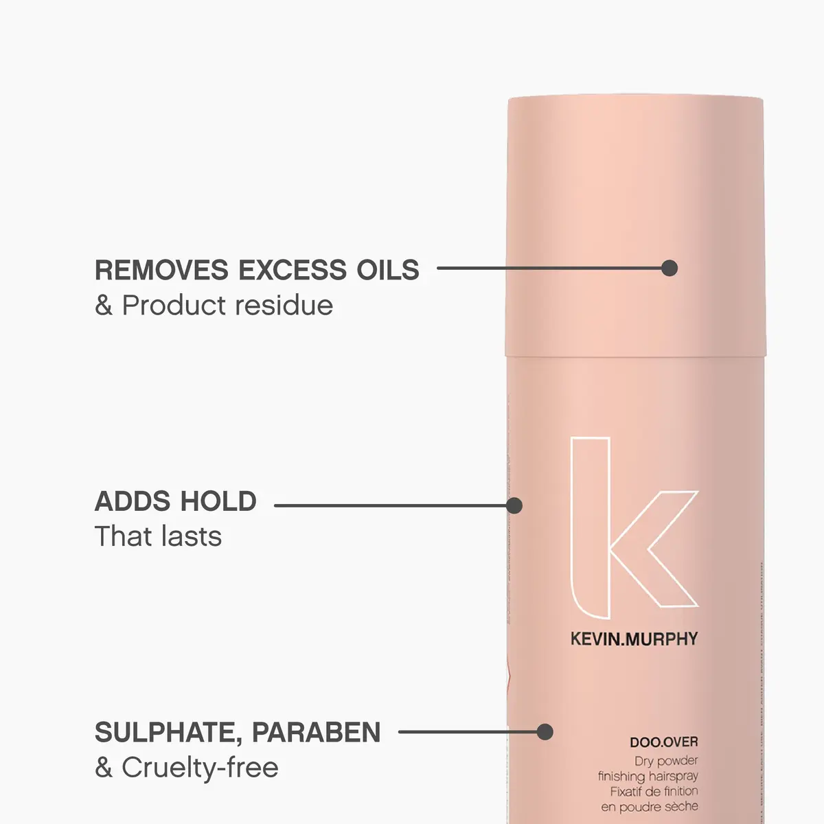 KEVIN.MURPHY DOO.OVER Dry Powder Finishing Hair Spray, 8.5 fl oz, 2-Pack | Natural Movement & Hold for All Hair Types - view 4