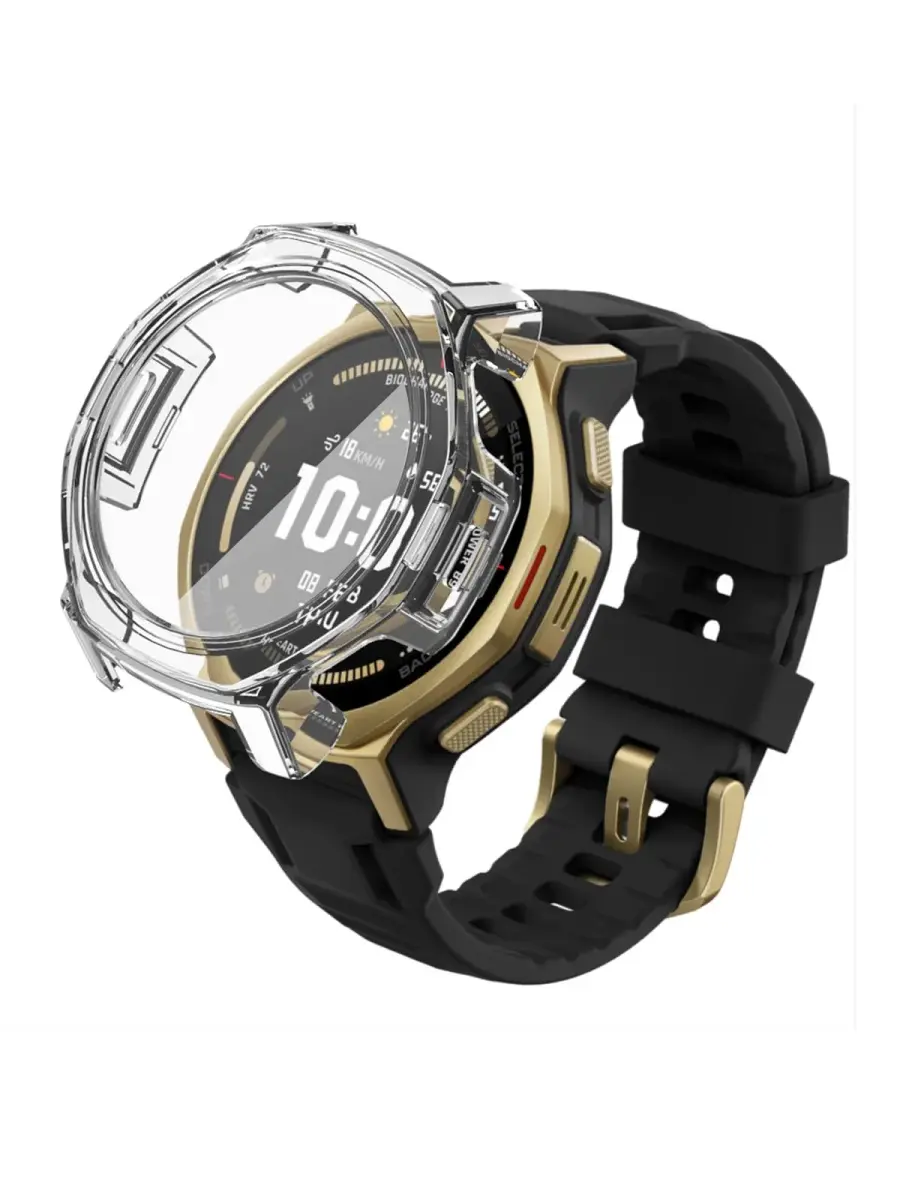 FJIASTB Clear Screen Protector Case for Amazfit T-Rex 3 Pro 44mm | 2-Pack, Tempered Glass & PC - main product image